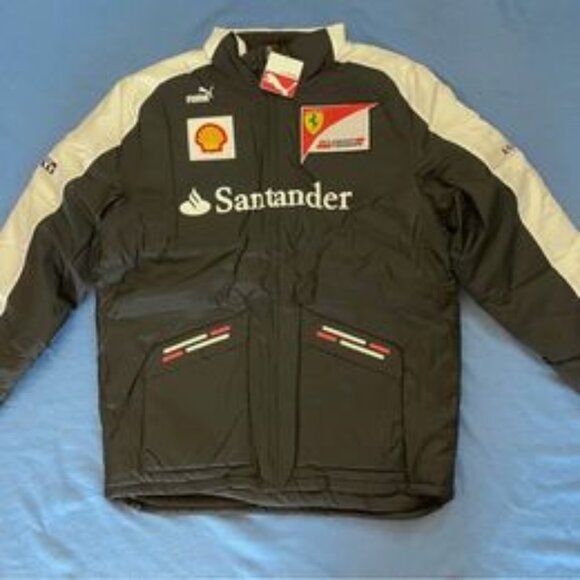 Puma Black Racing Puffer Jacket - Men's XL - Picture 1 of 8